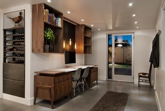 A Home Renovation Easy to Fall For: 3602 East Apollo Drive #walnut #solid #black #cabinet #wood #desk