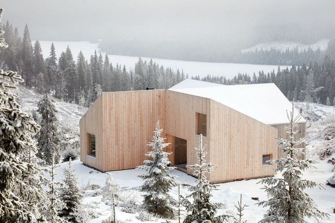A Cabin House in the Norwegian Forest for a Geologist and His Family 2