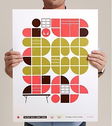 Herman Miller Nelson Basic Cabinet Series campaign #screenprinted #miller #cabinet #furniture #poster #herman