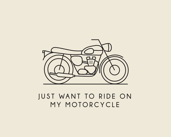 Triumph - Just want to ride on my motorcycle by Aurore Maxon