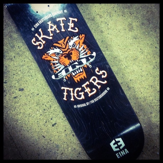 skate tigers by http://www.einaskateco.com #skateboard #graphics #screenprinting #eina