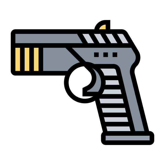 See more icon inspiration related to gun, crime, weapon, pistol, kill, arm, miscellaneous, murder, bullets, weapons, videogame and security on Flaticon.