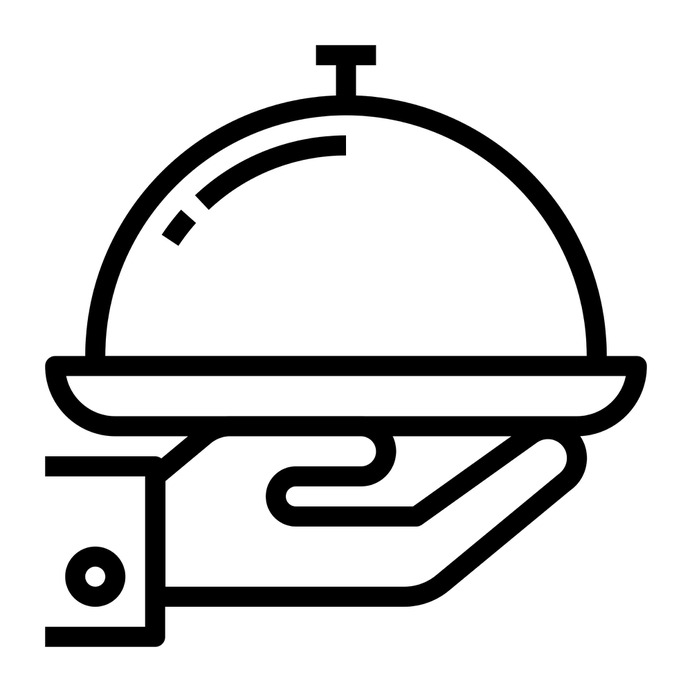 See more icon inspiration related to food, plate, tray, hand, bowl, cover, food and restaurant, kitchen pack, covered and rounded on Flaticon.