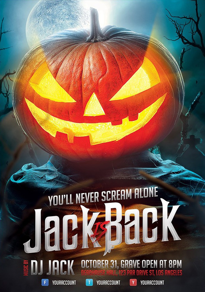 Halloween Poster Jack O Lantern
