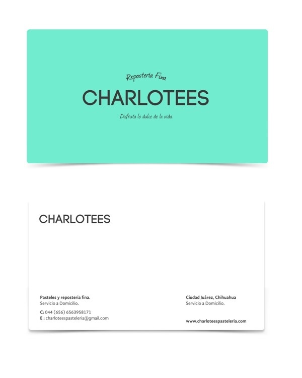Pastelería Charlotees #cards #business
