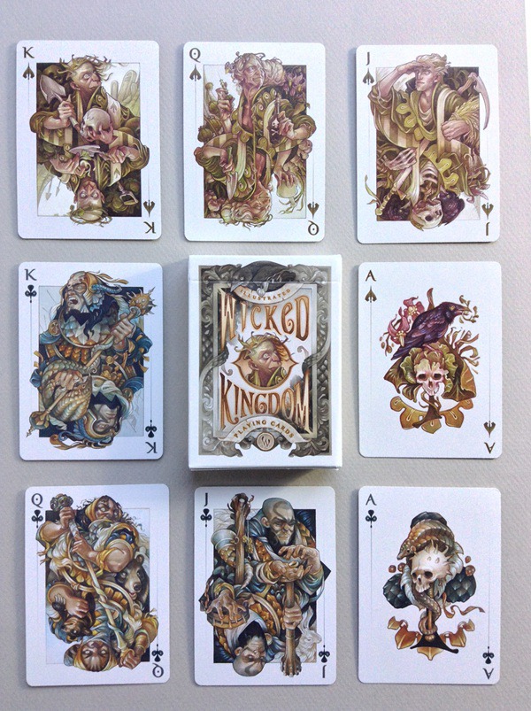 The Wicked Kingdom deck: Illustrated Playing Cards. art by Wylie Beckert #beckert #playingcards #cards #illustration #design