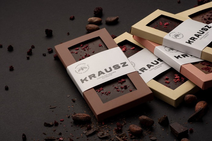 Krausz Chocolate Branding - Mindsparkle Mag Peltan-Brosz designed the branding for Krausz – a third generation small batch craft chocolate confectionery based in Transylvania, Romania. #logo #packaging #identity #branding #design #color #photography #graphic #design #gallery #blog #project #mindsparkle #mag #beautiful #portfolio #designer