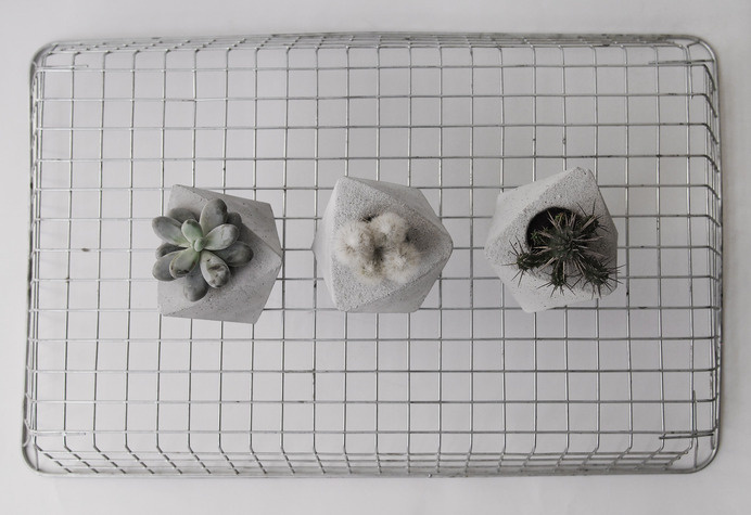octahedron concrete planter by frauklarer #interior #concrete #austria #styling #frauklarer #design #decor #planter #succulent #home #cactus #pottery