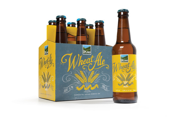 Wheat Ale. Upland Brewing Company #beer #lettered #lettering #packaging #craft #illustration #hand