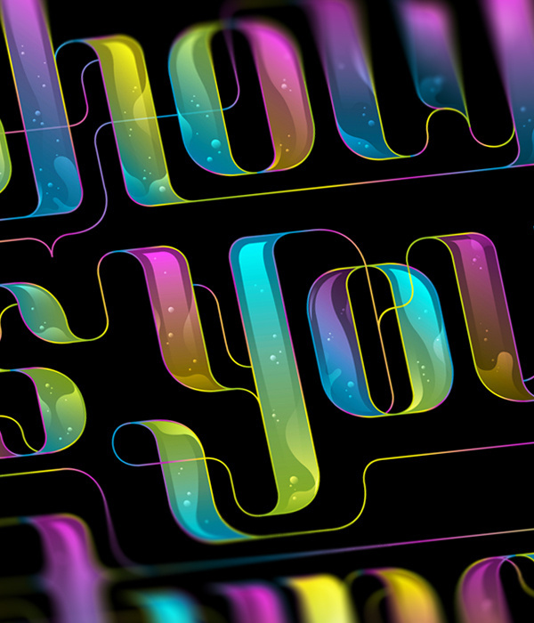 OFFF & Showusyourtype on Behance #lettering #showusyourtype #bubbles #color #black #iris #offf #type #typography