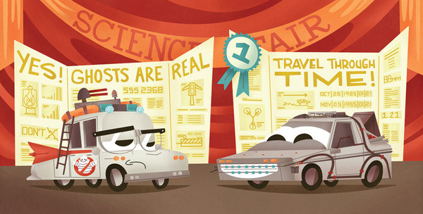 Cars Science Fair #kolb #illustration #cars #pixar #andrew