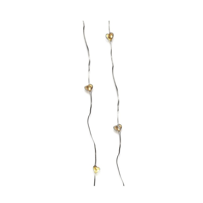 String Light White Garland Wire With Hearts 20 Lights 200cm