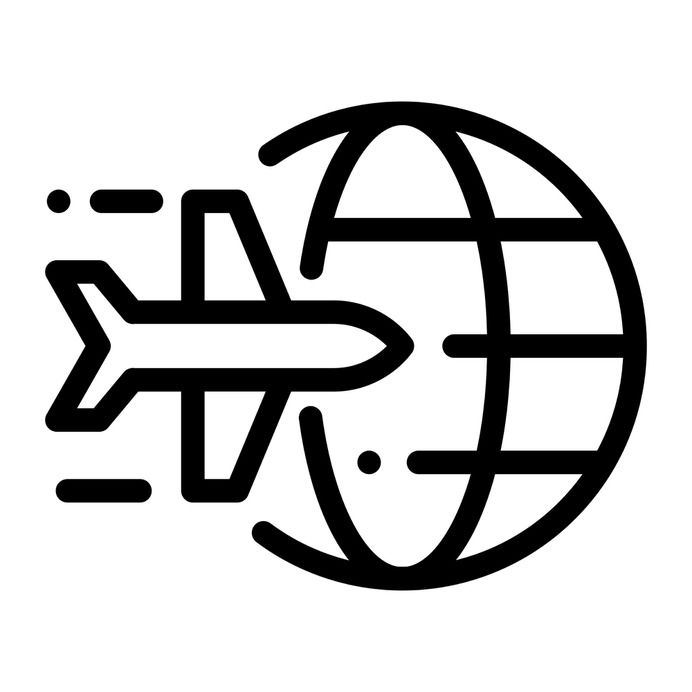 See more icon inspiration related to travel, plane, trip, world, maps and location, shipping and delivery, earth globe, transportation, airplane, worldwide, communications and signs on Flaticon.