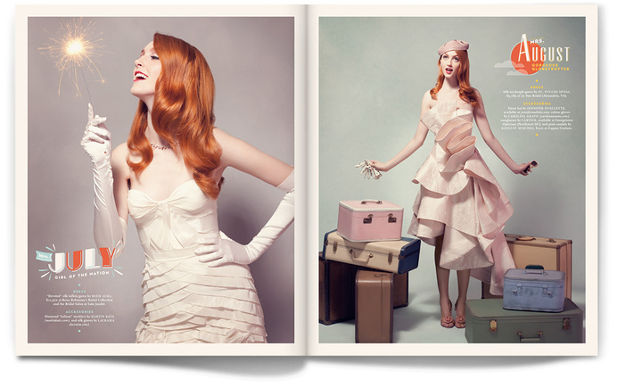 Calendar Girl - Matt Chase | Design, Illustration #red #head #photography #editorial #typography