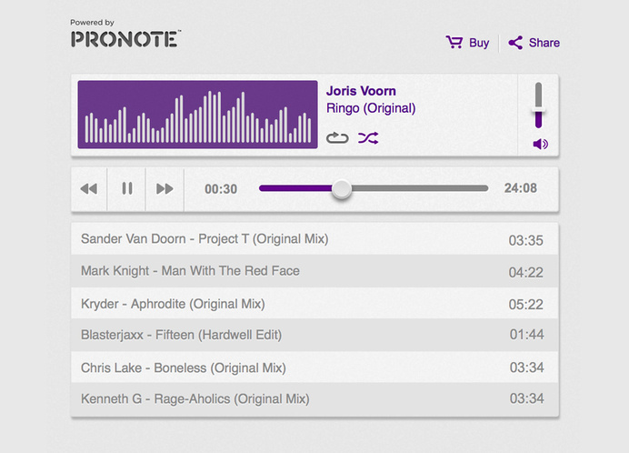 Pronote #music #player #branding