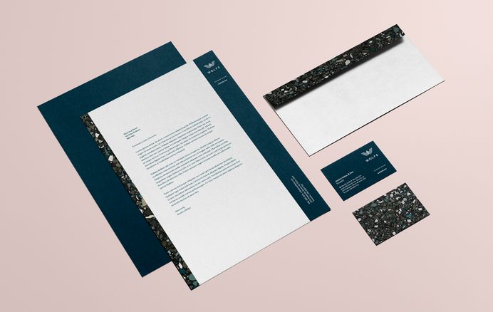 Wolfe Stationary by Equal Parts Studio #branding #logo #stationary #brandidentity #visualidentity #print #printdesign #letterhead #businesscard #envelope