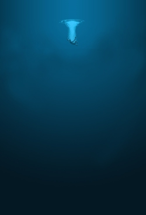 tumblr_lzrs8ffJda1qe4ld1o1_500.jpg (500×735) #ocean #sinking #minimal #poster #blue