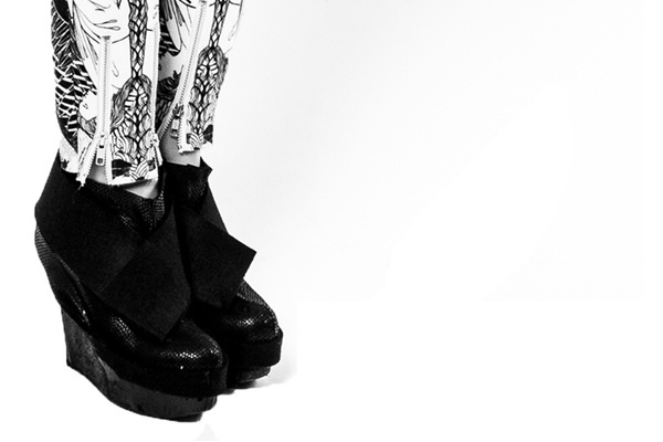 Chrissie Houtkooper / designer / illustrator #white #shoes #print #graphic #black #fashion