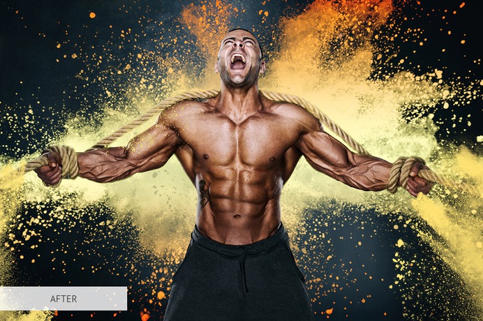 Color Powder Photoshop Overlays – 30 Unique PNG Overlays