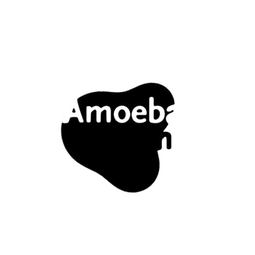Amoeba Design Logo Type #amoeba design #logo #blob #black and white #typography