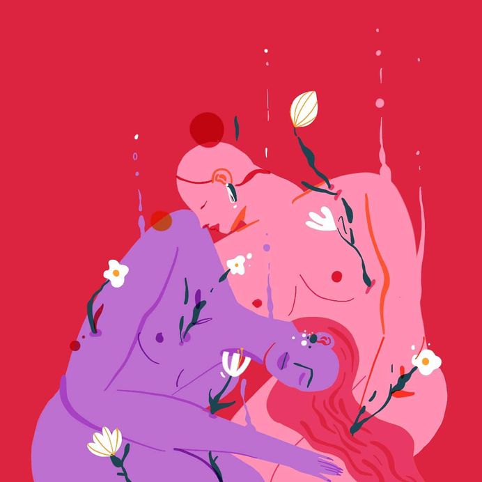 How to be soft - 06. Find those who help you bloom. . . . . #softness #howtobesoft #love #friendship #flora #california #oakland #digitalart #illustration #femaleartist #procreate #ipadpro #pastel #bloom