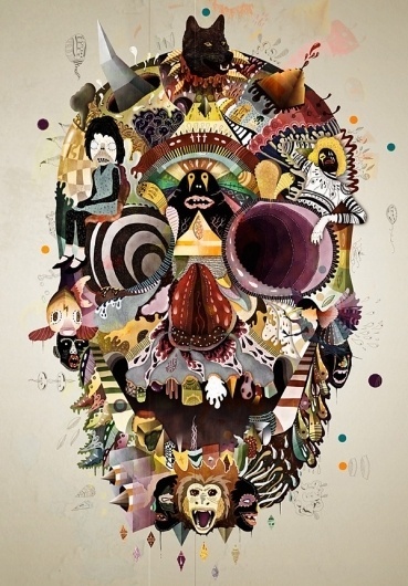 Google Reader (1000+) #skull #collage #voodoo