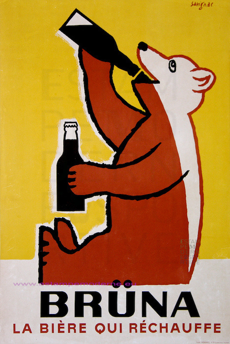 Raymond Savignac, 1950 viaÂ Always With Honor #bear