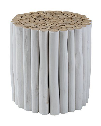 Handcrafted, Layered Solid Teakwood Side Table