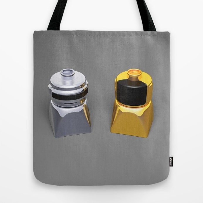 Duplo Daft Punk Tote Bag at Søciety6 #daftpunk #artprint #dj #duplo #lego #edm #dj #music #rickardarvius