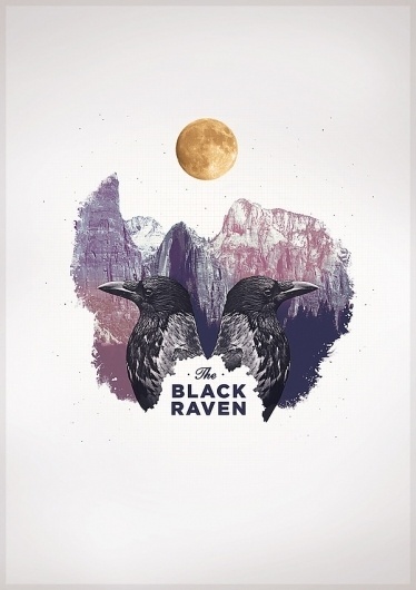 The Black Raven on the Behance Network #abstract #pale #design #clean #poster