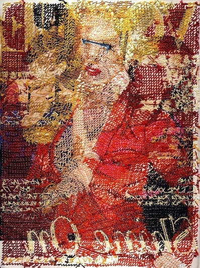 Hand stitched Vogue Covers - today and tomorrow #fashion #illustration