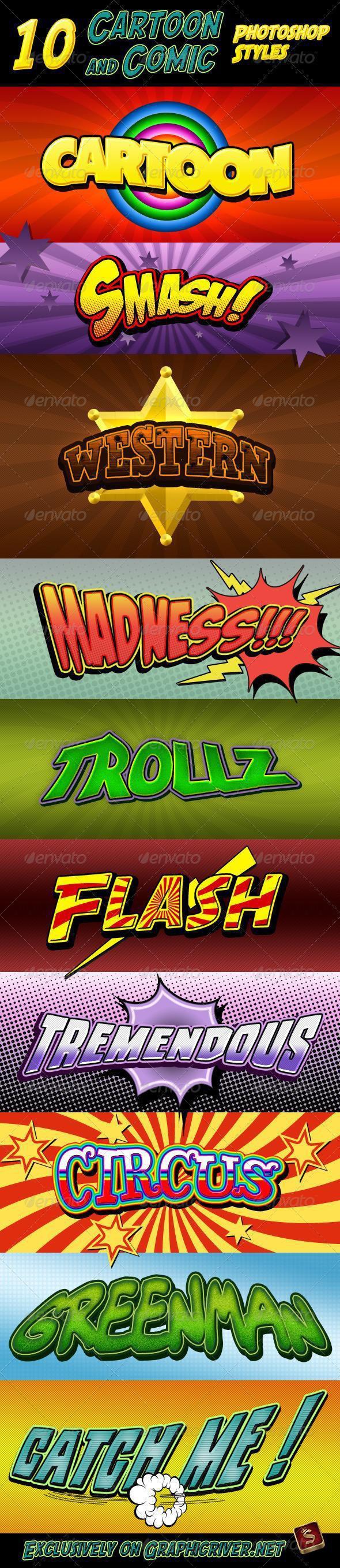 Cartoon Comic Photoshop Styles