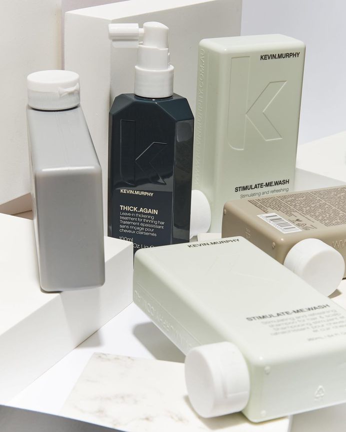 STIMULATE & THICKEN your day with our #KMEN regimen #lovekm #kevinmurphy #hair #menshair