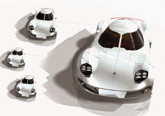 JNKDESIGNWORKS: Porsche type 64 development sketches #modernism #porsche #sketch
