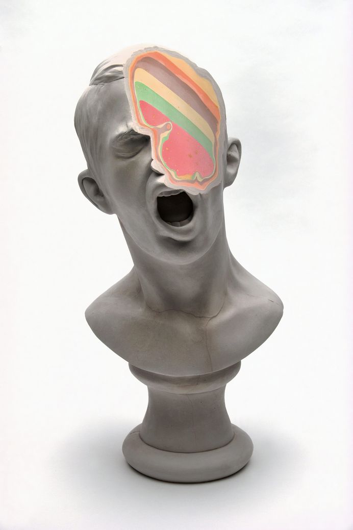 Colorfully Eroded Busts Explore Abstract Perceptions of Interiority by Christina West | Colossal