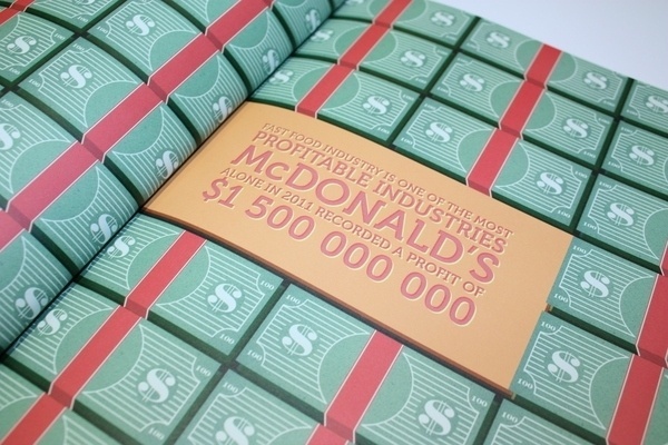 Fast food #mcdonalds #money #cash #book #food #illustration #fast