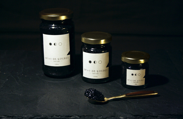 Quai de l'Oubli - Caviar - Packaging #logotype #history #caviar #packaging #packshot #lovely #covent #luxe #package #student