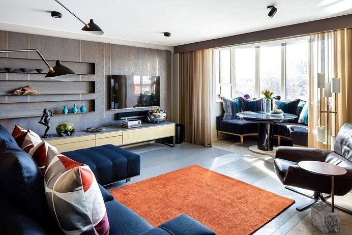 Marylebone Apartment Features Modern Gentleman's Club Style
