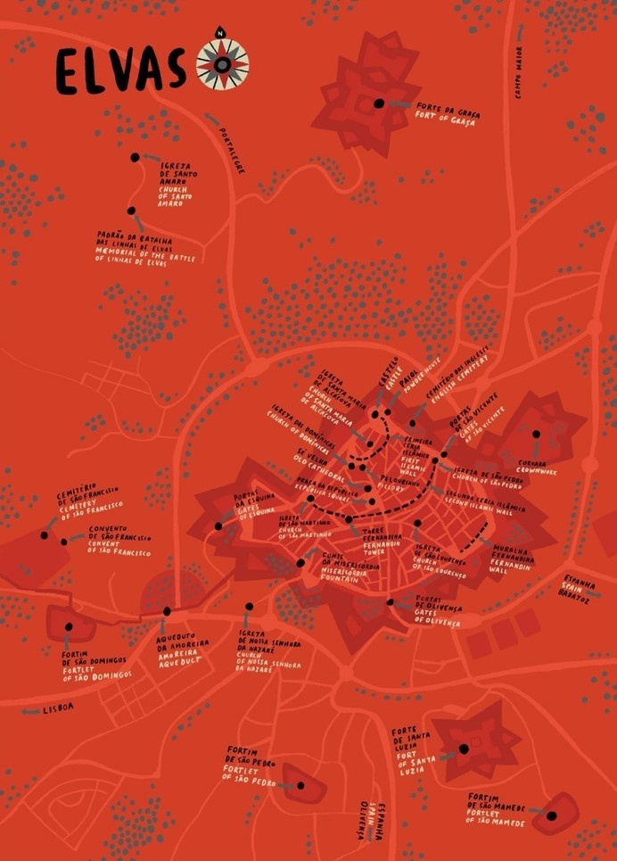Andre Letria | Elvas #illustration #map