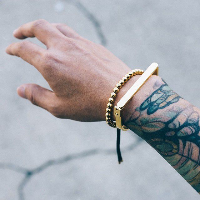 The Bar Bracelet paired with the new Grand Bracelet