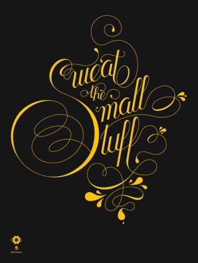 Inspirational Showcase of Amazing Typography Designs #illustrative #yellow #swirly #type #dark #typography