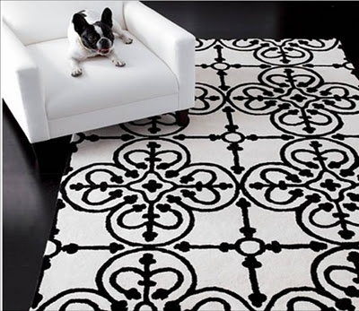 COCOCOZY: AM DECO: A WHITE RUG WITH INTERNATIONAL FLOURISH! #interior #design #pattern #morocco