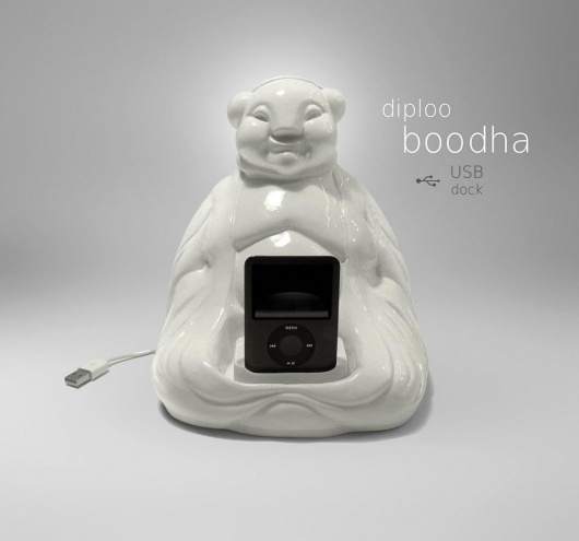 BOODHA by Diploo ˘•˘ #diploo #usb #design #ceramic #fun #dock #technology