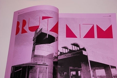 FFFFOUND! | A | architecture magazine layout :: Typography Served #pink #thinthink #letters