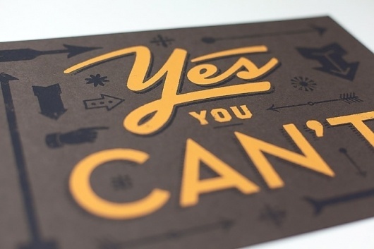 Yes You Can't - Seth Nickerson #typography