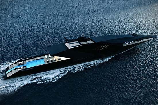 Black Swan Superyacht Concept By Timur Bozca #BlackSwan #Superyacht #Concept #TimurBozca