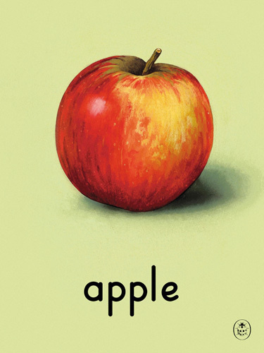 apple Art Print by Ladybird Books Easyart.com #print #design #retro #artprints #vintage #art #bookcover
