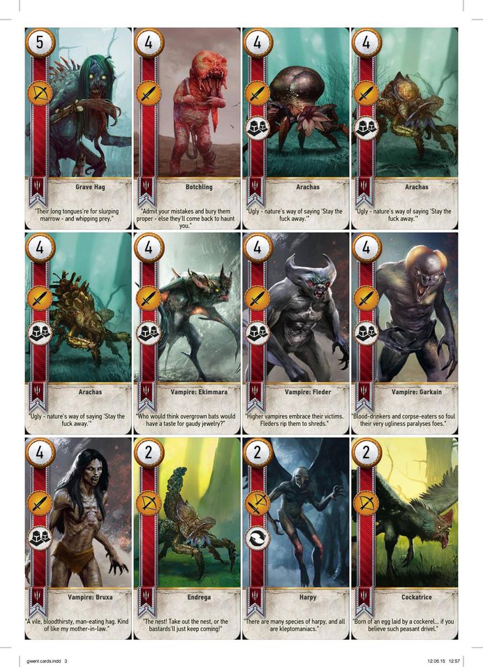 Complete Printable GWENT Cards High Resolution - Album on Imgur