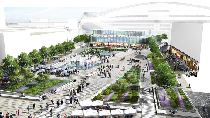 Moselle Square will be a new landscaped high-quality public space, which will be the community heart of the future High Road West.