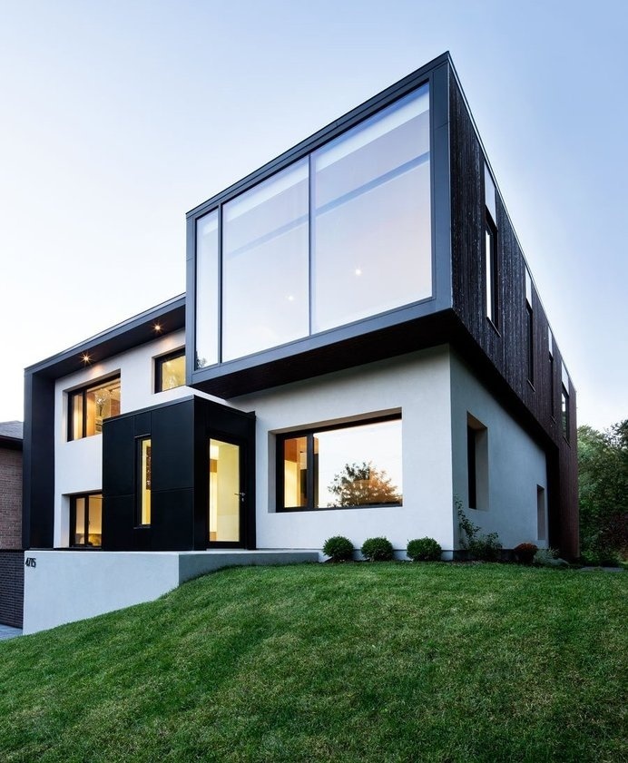 Playing With Volumes: The Black and White Connaught Residence in Montreal #architecture